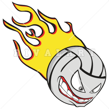 361x361 Flaming Volleyball Graphic Clipart Panda