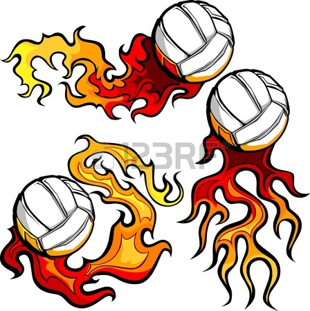 Volleyball On Fire | Free download on ClipArtMag