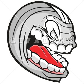361x361 Sports Clipart Image Of Mean Volleyball With Face Graphic