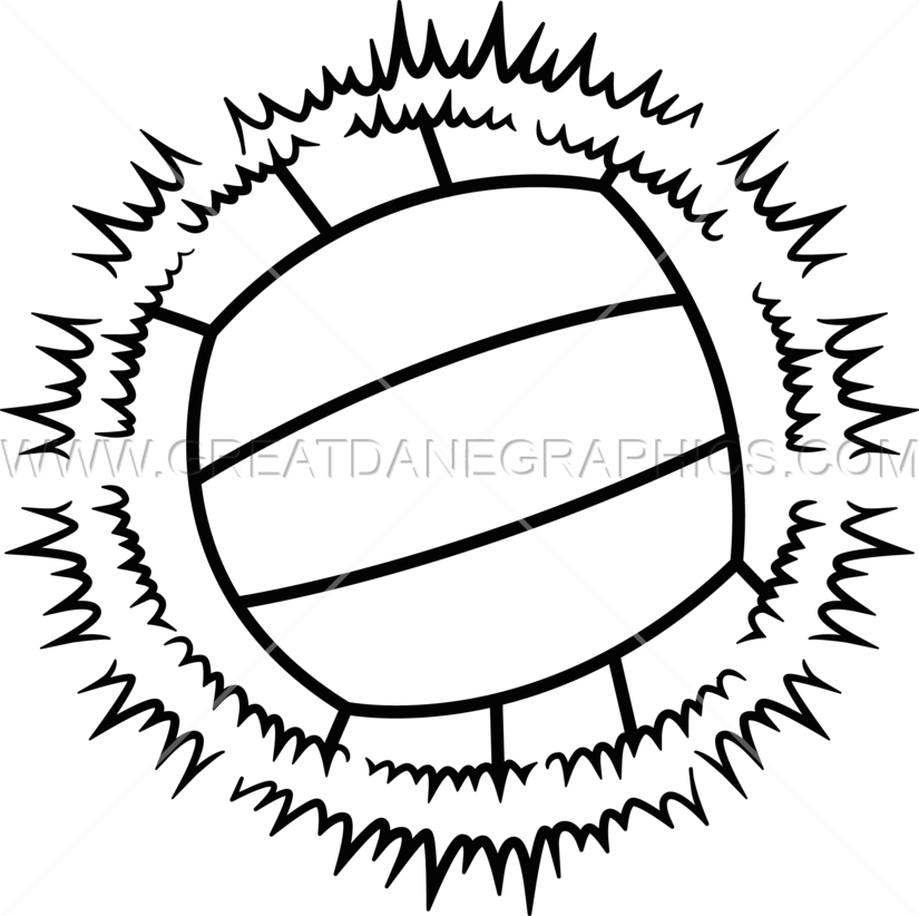 825x822 Volleyball Fire Production Ready Artwork For T Shirt Printing