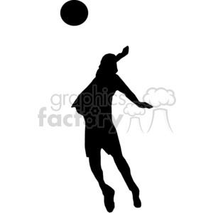 300x300 Royalty Free Person Hitting A Volleyball 373938 Vector Clip Art