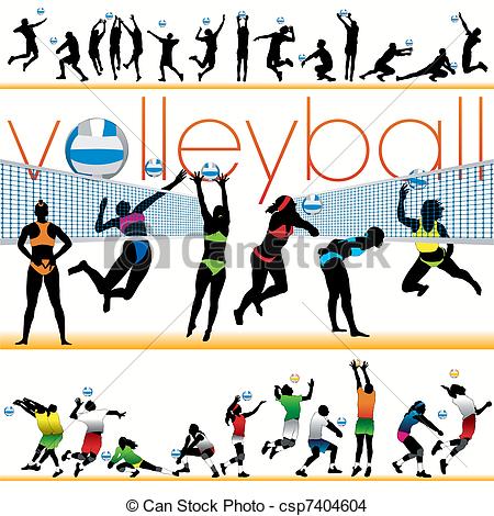 450x470 People Playing Volleyball Clipart