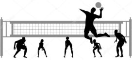272x125 Volleyball Player Silhouette Vector Imagebasket