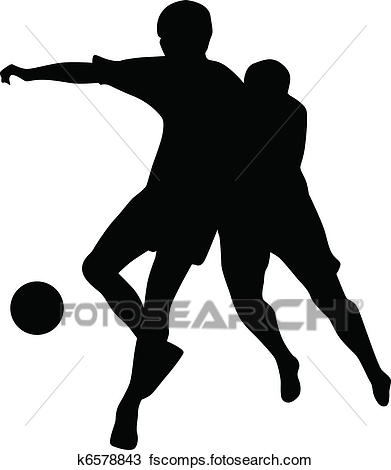 391x470 Clipart Of Football Player Silhouette Vector K6578843