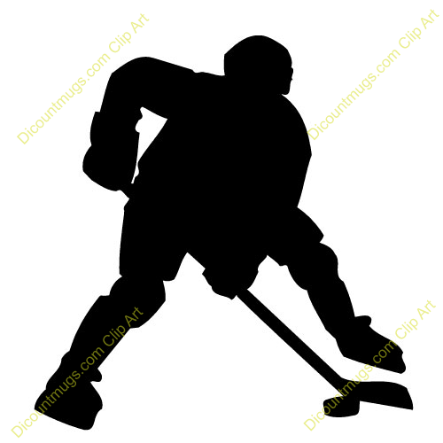 500x500 Hockey Player Silhouette Clipart