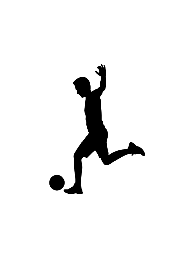 640x851 Soccer Silhouettes