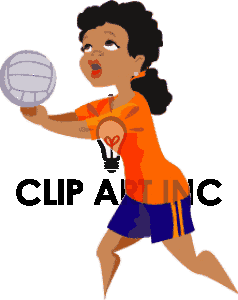 238x300 Volleyball Players Clipart Hitting
