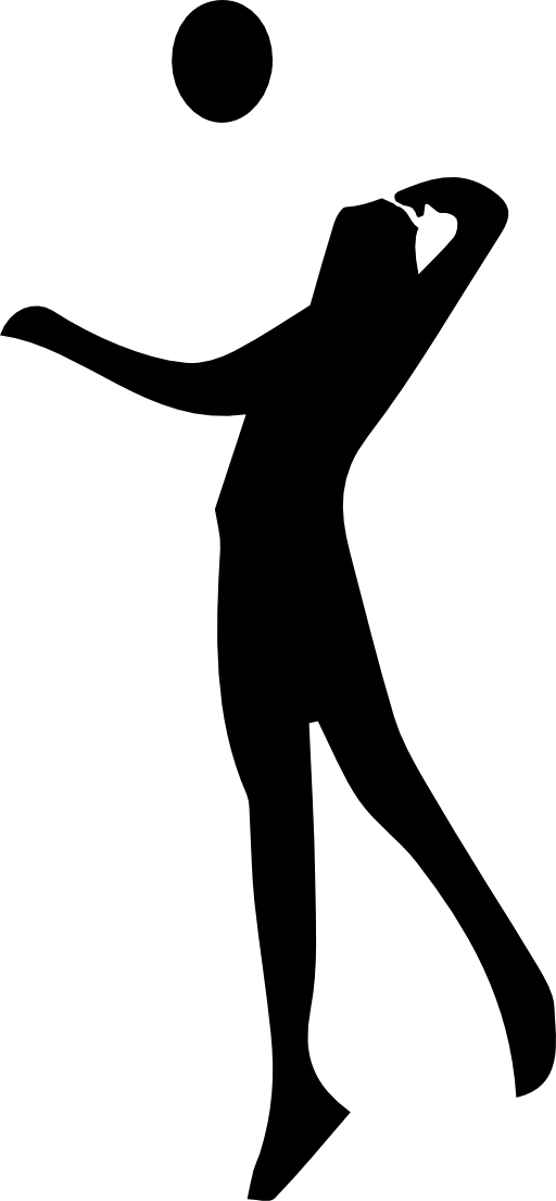 512x1105 Volleyball Silhouette Clip Art