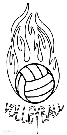 236x472 Printable Coloring Sheet Of Volleyball Online Sports Coloring