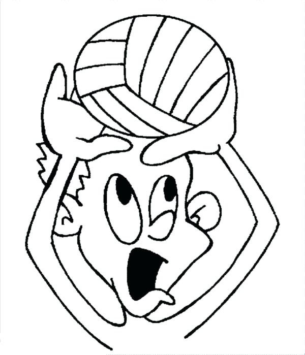 600x699 Volleyball Coloring Pages Pdf Beach Free Printable Sports