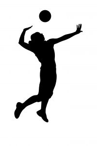 200x300 Volleyball Silhouette Clipart