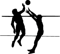 235x211 Volleyball Silhouettes Silhouettes Of Volleyball Free