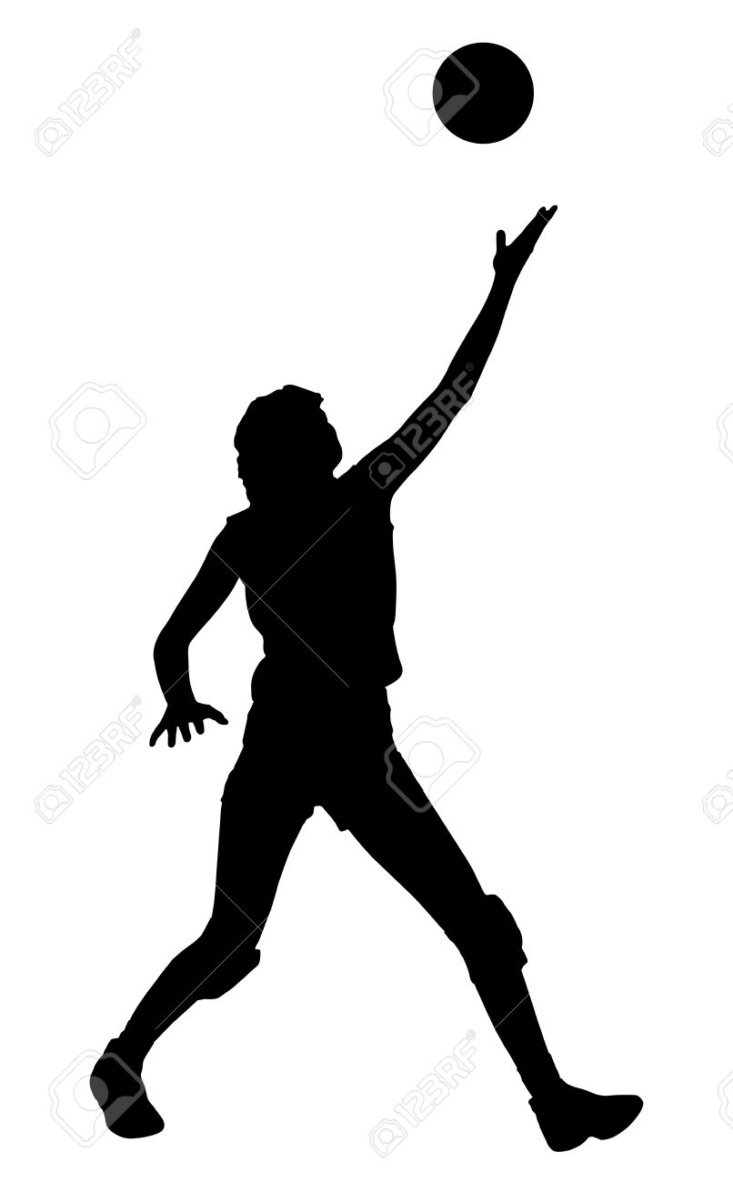 806x1300 Volleyball Clipart Silhouette