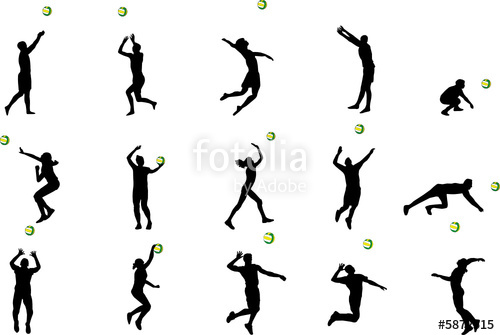 500x335 Volleyball Silhouettes Stock Image And Royalty Free Vector Files