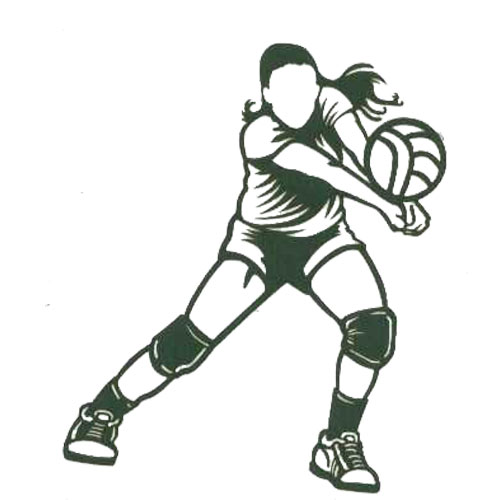 500x500 Girls Volleyball Clipart
