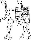 133x170 Volleyball Spike Clip Art