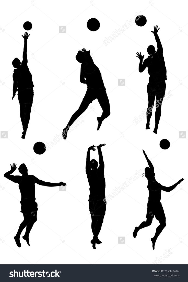 Volleyball Spike Silhouette