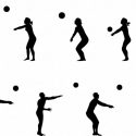 125x125 Best Free Volleyball Spike Silhouette File Free