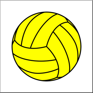 304x304 Clip Art Volleyball 3 Color I Abcteach