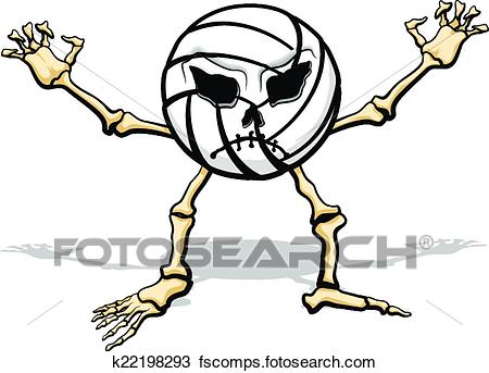 450x343 Clipart Of Monster Volleyball K22198293