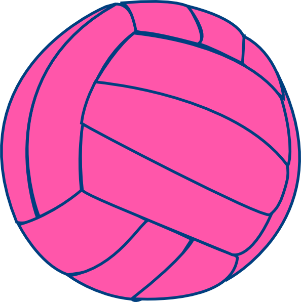 594x597 Pink Volleyball Clipart