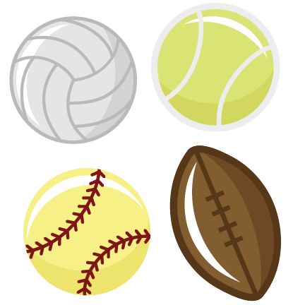 432x432 Softball And Volleyball Clipart