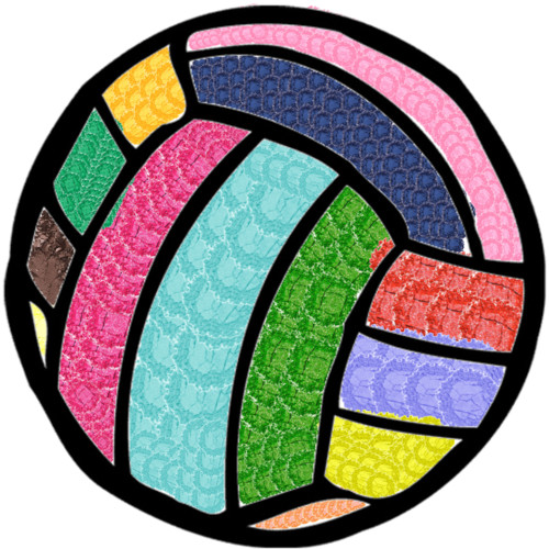 500x500 Colors Clipart Volleyball