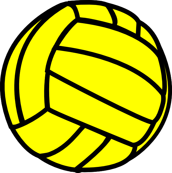 594x598 Yellow Volleyball Clipart