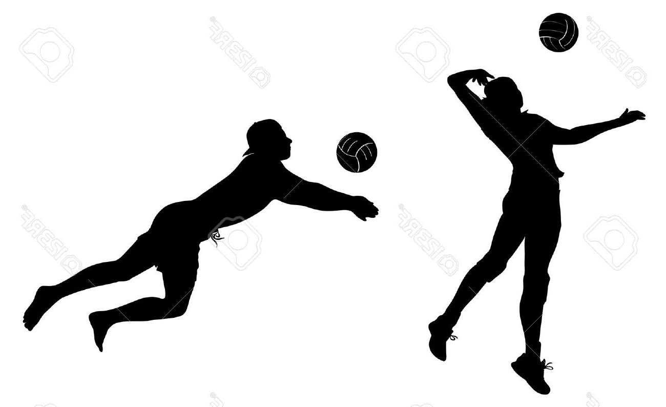 1300x794 Best Free Volleyball Players Black Icons Clip Art Stock Vector
