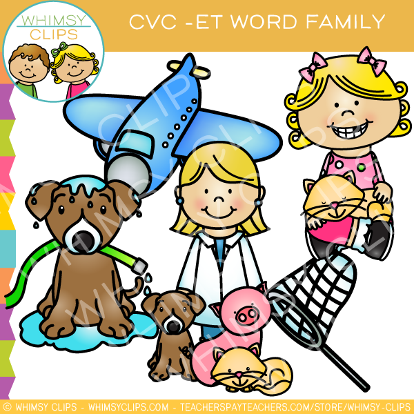 600x600 Cvc Et Word Family Clip Art {Volume One} , Images Amp Illustrations