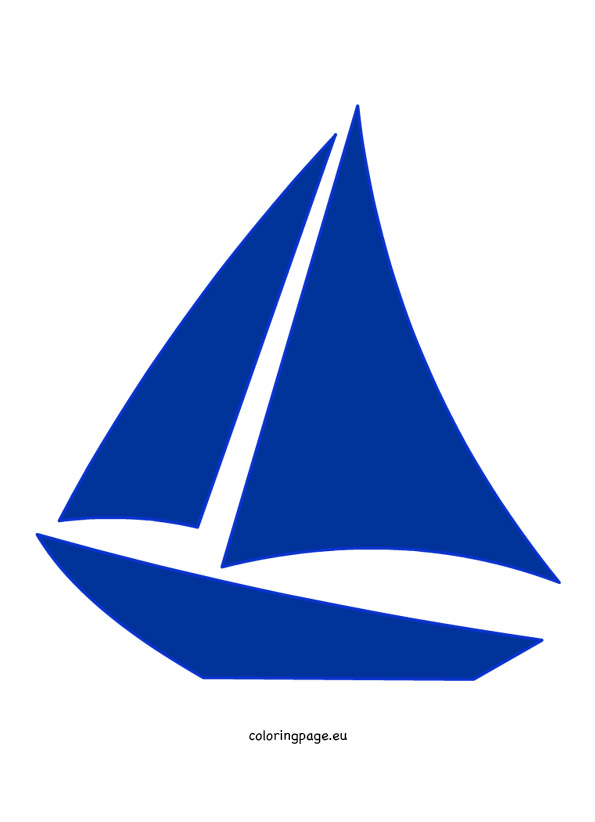 595x822 Printable Sailboat Clipart Coloring Page