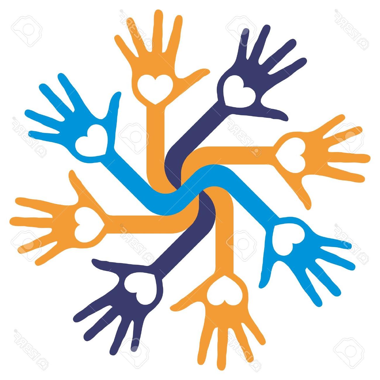 1300x1300 Best 15 Fun Loving Hands Vector Design Stock Volunteering
