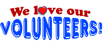 350x145 We Love Our Volunteers Clipart