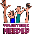 125x140 Volunteers Needed Clipart
