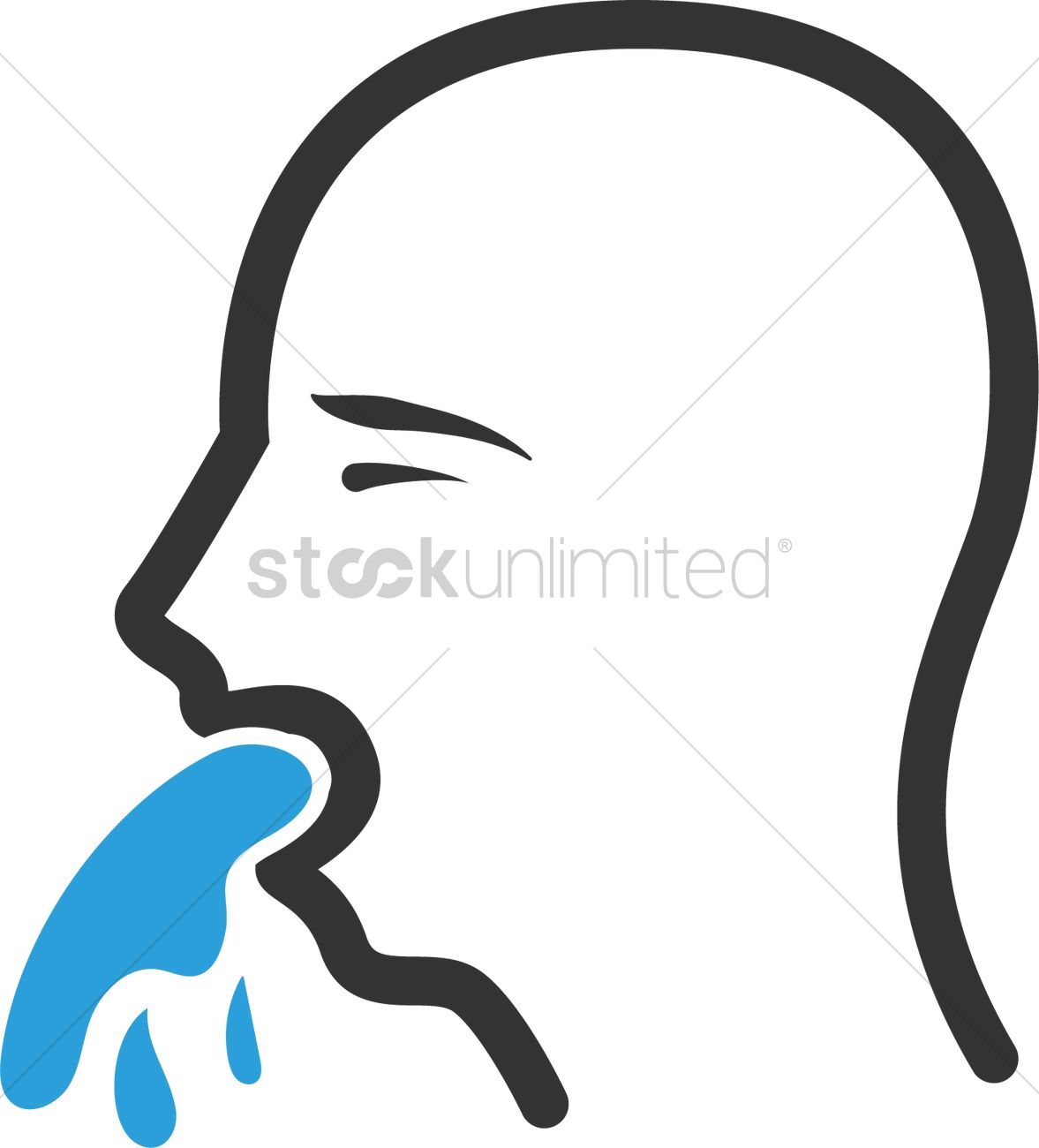 1177x1300 Man Vomiting Vector Image