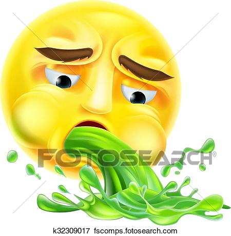 450x460 Clip Art Of Vomiting Emoji Emoticon K32309017