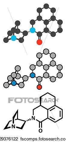220x470 Clipart Of Palonosetron Nausea And Vomiting Drug Molecule. 5 Ht3