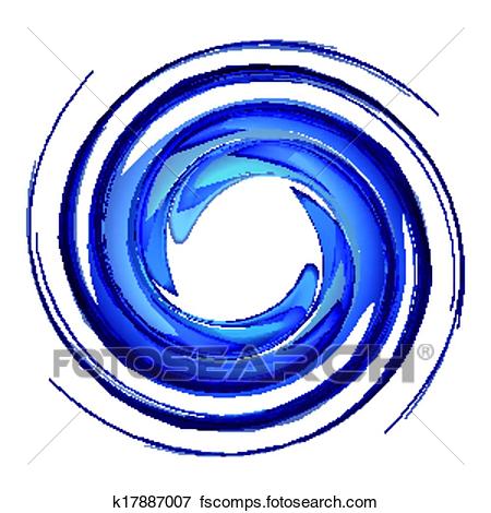 450x470 Clip Art Of Isolated Water Vortex K17887007