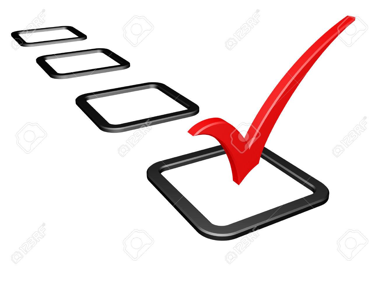 1300x975 Check Mark On A Vote, Isolated Over White Stock Photo, Picture