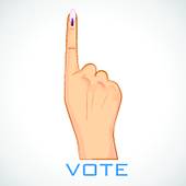 170x170 Clip Art Of Hand With Voting Sign Of India K19158036