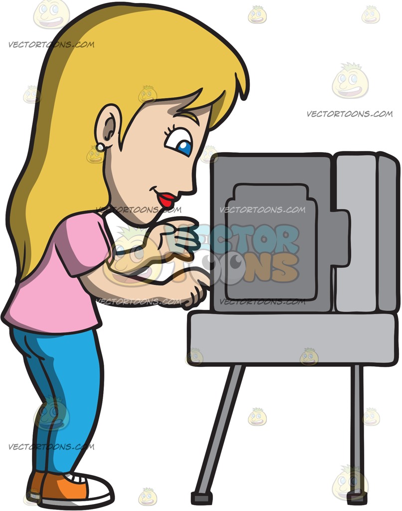 806x1024 Voting Booth Clipart