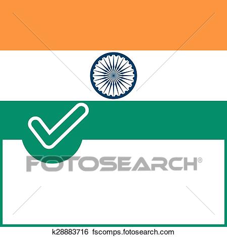 450x470 Clip Art Of Voting Symbol India Flag K28883716