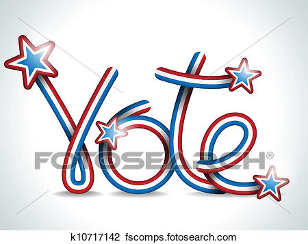 450x357 Clipart Of Vote Usa Presidential Election Ribbon K10717142