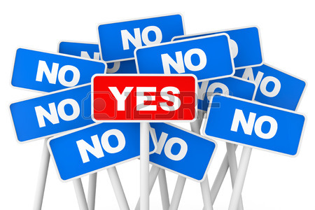 450x300 Voting Concept Group Of Yes And No Signs In Metal Office Bin