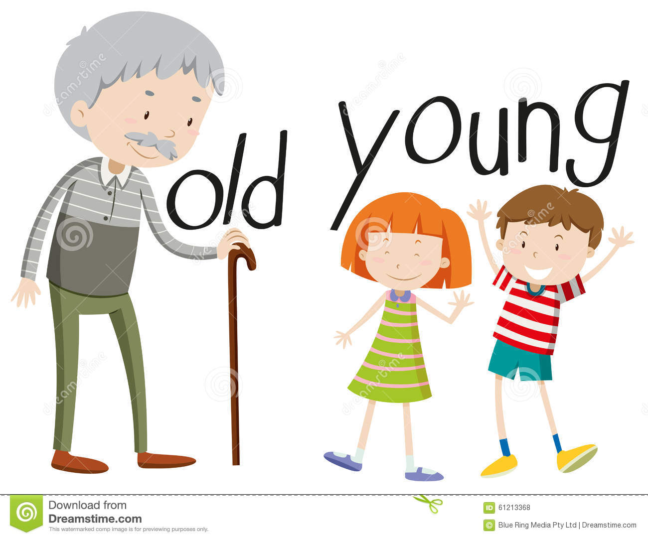 1300x1082 Old Vs Young Clipart
