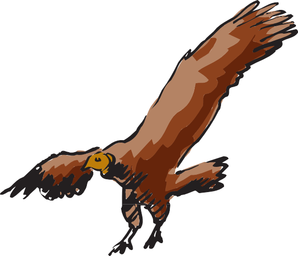 600x517 Flying Vulture Clip Art