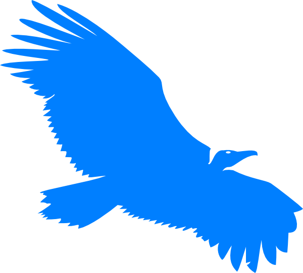 600x542 Blue Vulture Clip Art