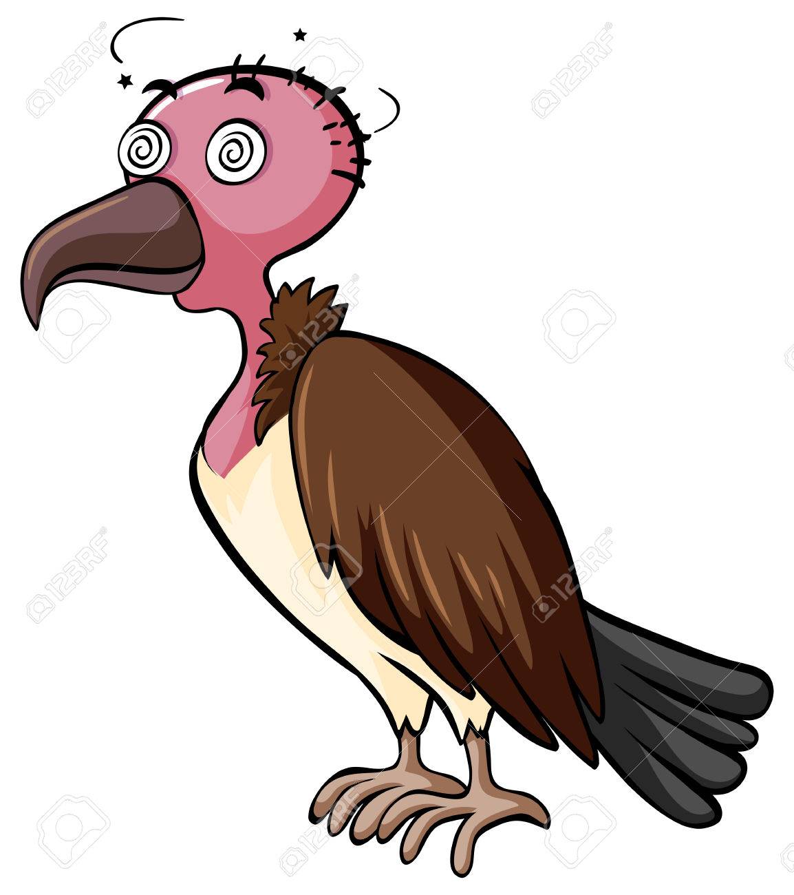 1154x1300 Vulture With Dizzy Face Illustration Royalty Free Cliparts