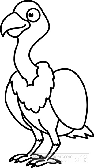 307x550 Animals Clipart Vulture Black White Outline