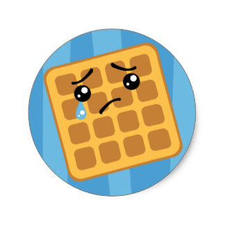 324x324 Cute Waffle Stickers Zazzle